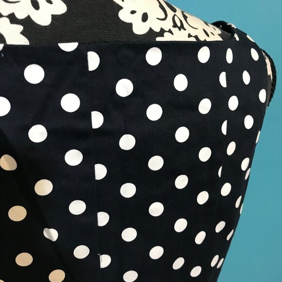 Ralph Lauren Polka Dot Woman's Dress EUC Rockabilly Size 12 Black & White Retro - Picture 10 of 16